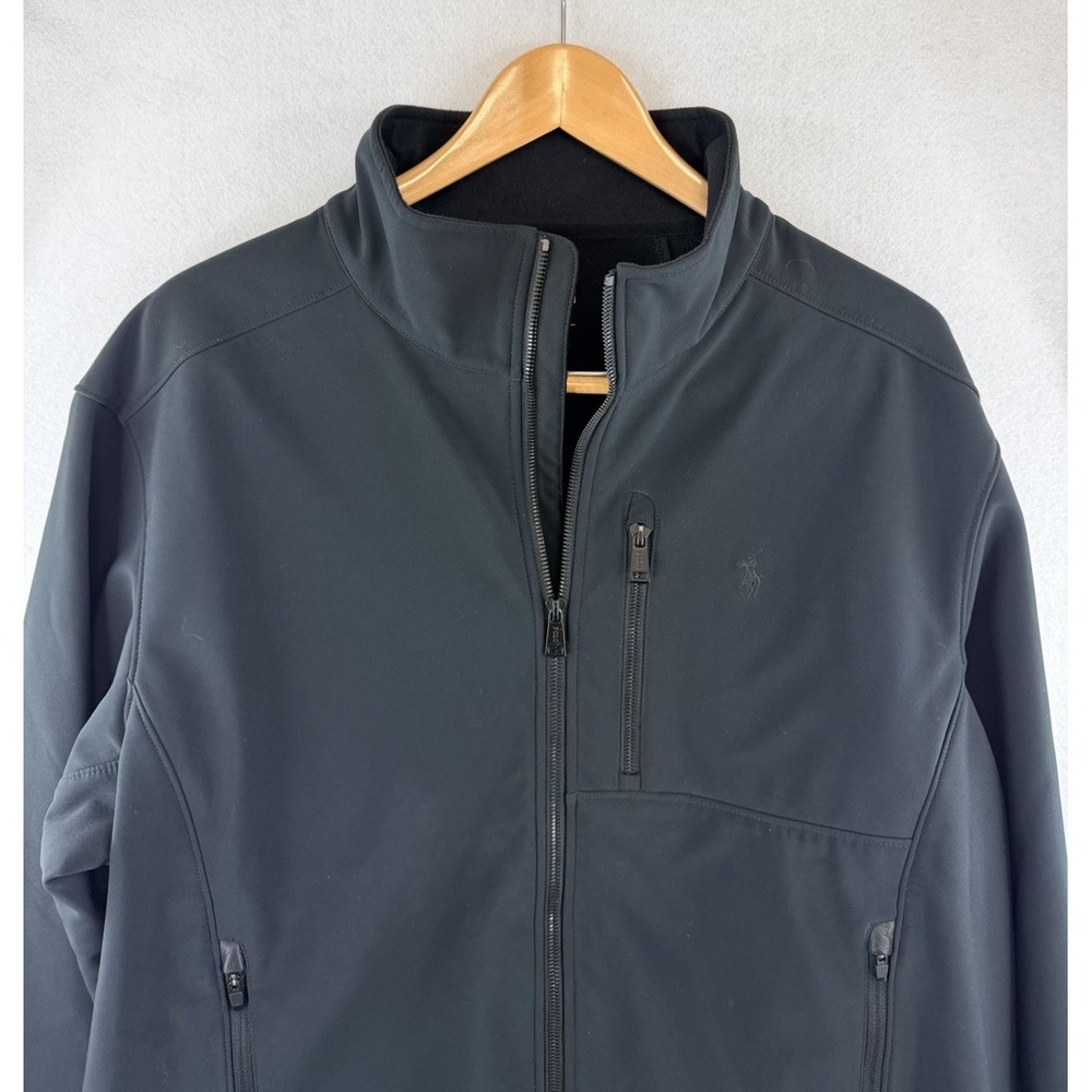 Polo Ralph‎ Lauren Jacket Men XL Black Performance Golf Softshell Full Zip